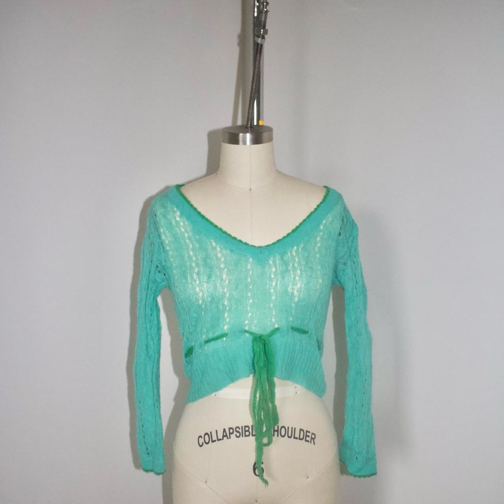 Crochet Long-sleeve Top ♡
